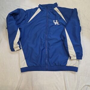 VTG Kentucky Wildcats Jacket Mens Large NCAA Basketball Windbreaker Fleece
